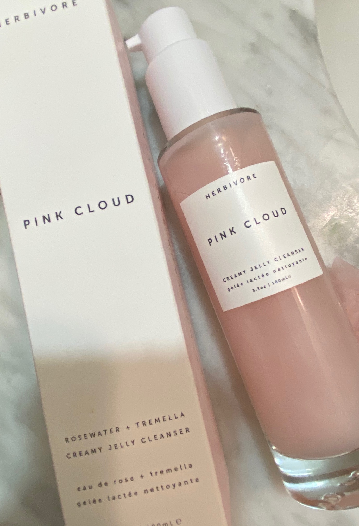 herbivore pink cloud rosewater tremella creamy jelly cleanser review